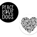  Car Coasters - Peace Love Dogs