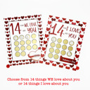  Valentine Scratch Off Print - 14 Things I/We Love About You