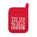 Tis the Season to Bake Cookies Potholder Only Cheerful Holiday Potholder with option to add a Spatula