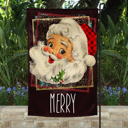  Garden Flag - Merry Vintage Santa