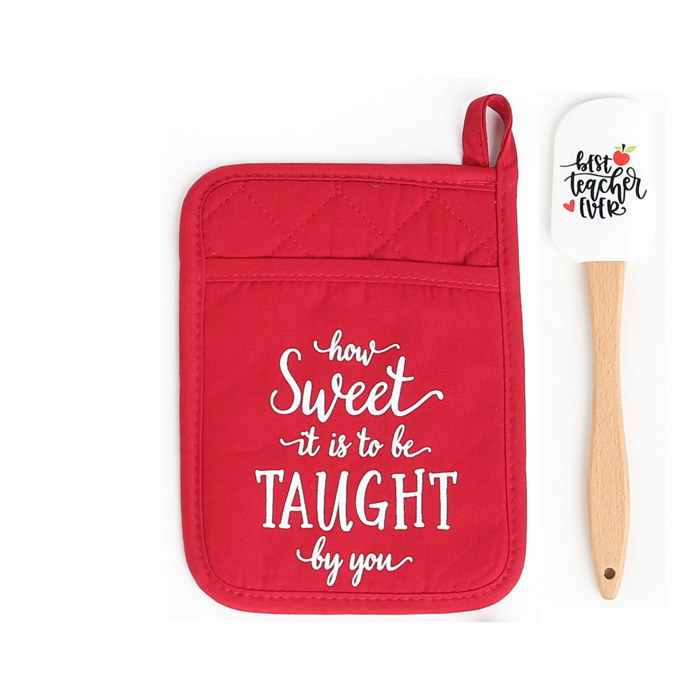 Teacher Potholder with option to add a Spatula