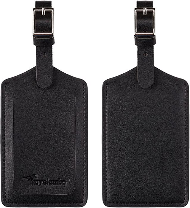 Personalized Leather Luggage Tag - FREE Shipping