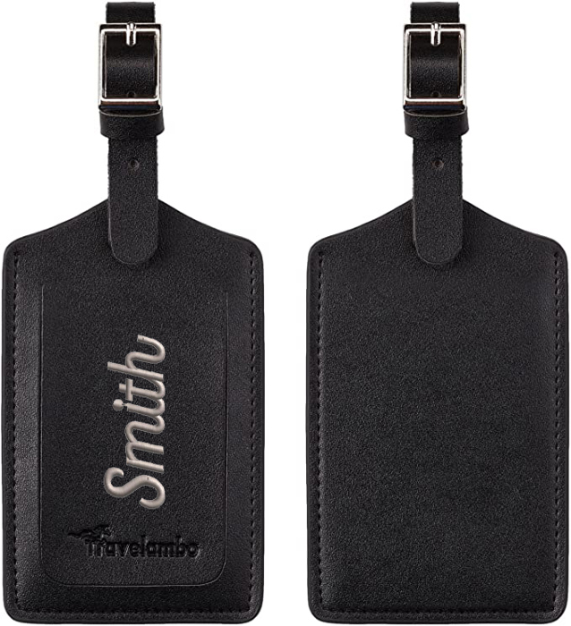 Personalized Leather Luggage Tag - FREE Shipping