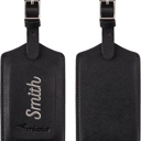  Personalized Leather Luggage Tag - FREE Shipping