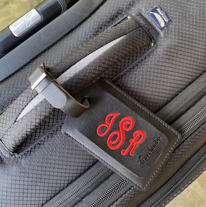 Personalized Leather Luggage Tag - FREE Shipping