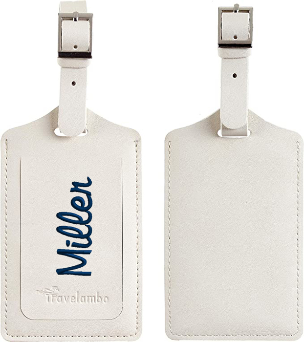Personalized Leather Luggage Tag - FREE Shipping