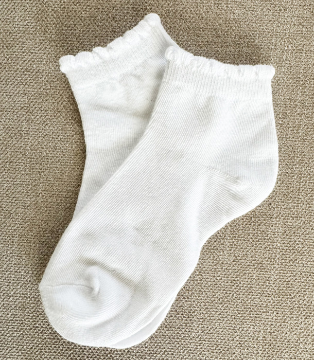 Personalized Little Girl Ruffle Top Socks