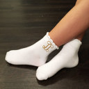  Personalized Little Girl Ruffle Top Socks