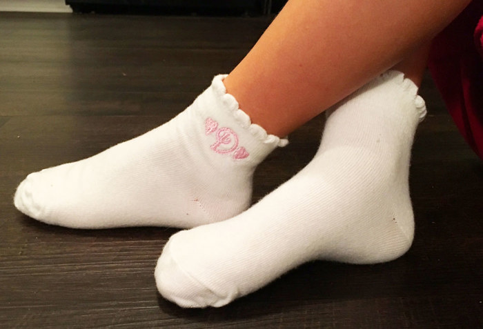 Personalized Little Girl Ruffle Top Socks