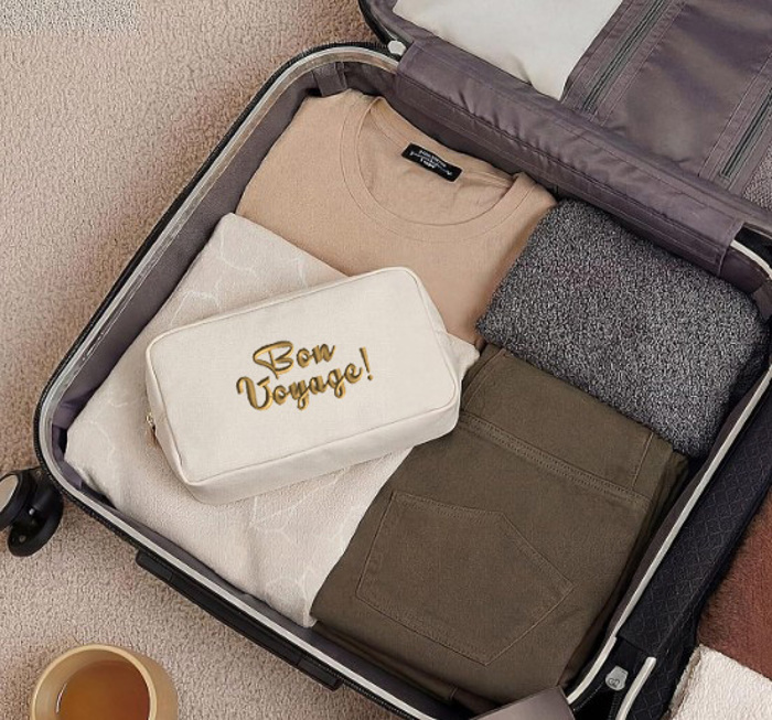 Deluxe Personalized Cosmetic Organizer Makeup or Mahjong Bag - Great Gift!