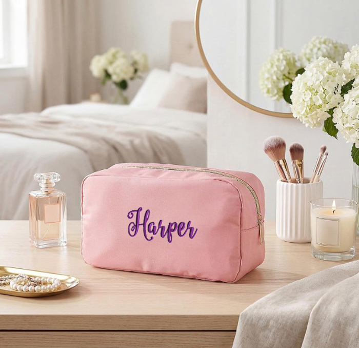 Deluxe Personalized Cosmetic Organizer Makeup or Mahjong Bag - Great Gift!