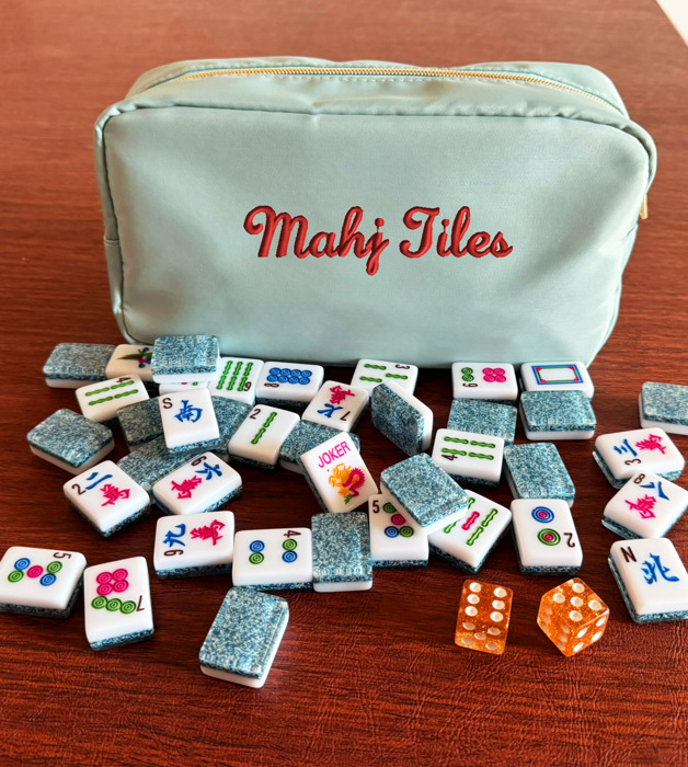Deluxe Personalized Cosmetic Organizer Makeup or Mahjong Bag - Great Gift!