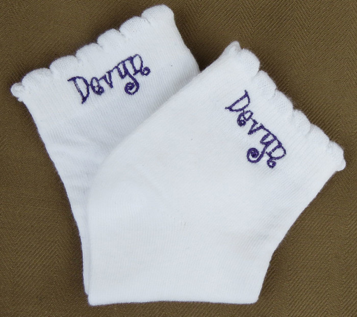 Personalized Little Girl Ruffle Top Socks