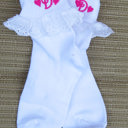 Personalized Little Girl Eyelet Trim Socks