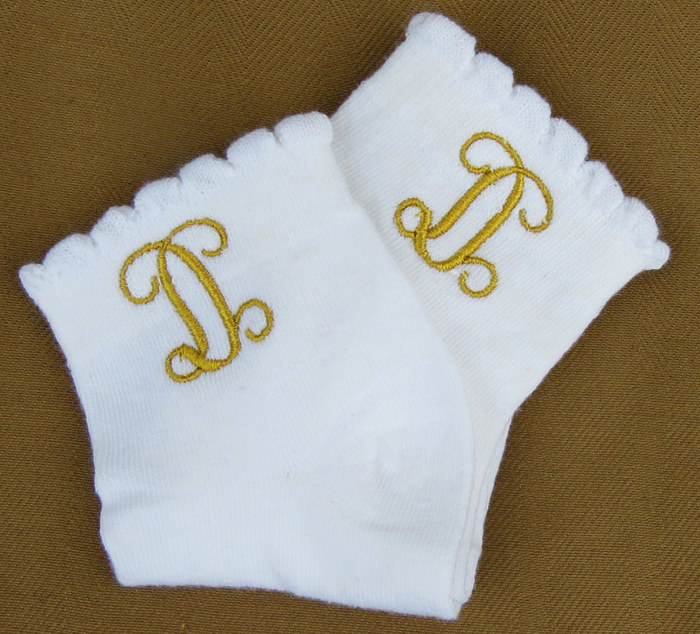 Personalized Little Girl Ruffle Top Socks