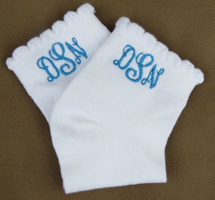 Personalized Little Girl Ruffle Top Socks
