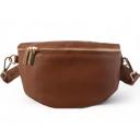 Nutmeg + Blush Strap Leather Fanny Pack Crossbody Bags for Women Trendy Sling Bag for Women Small Crossbody Bags for Women Vacation Essentials Handbags Crossbody Purse Belt Bag