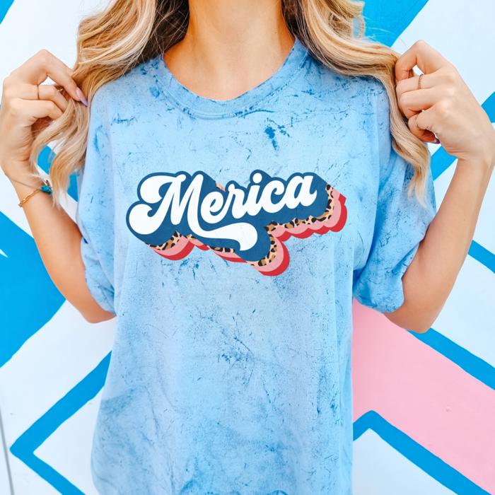 Cute Patriotic USA Shirts for Women – Tie Dye & Comfort Colors Tees with Leopard, Rainbow, Bows & Popsicle Designs