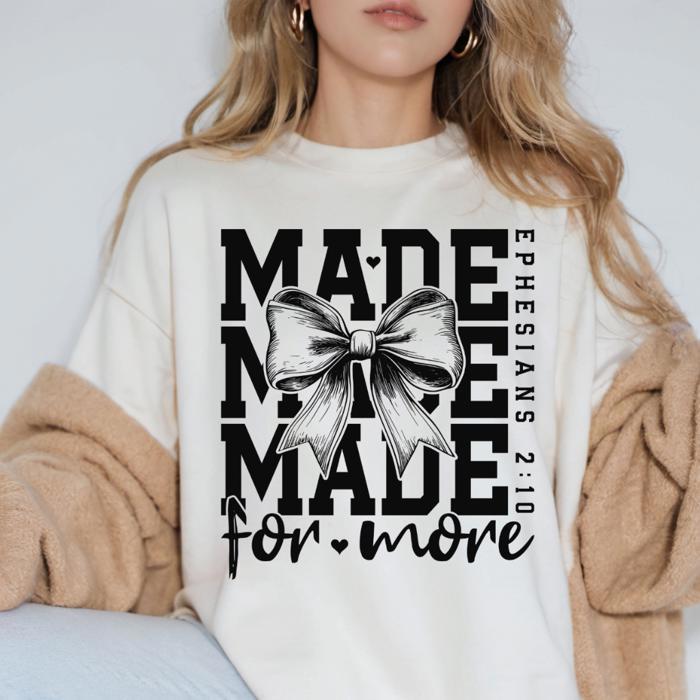 Made for More Ribbon Christian Comfort Colors Tee – Inspirational Faith-Based Shirt for Women, Empowering Religious Graphic Tee