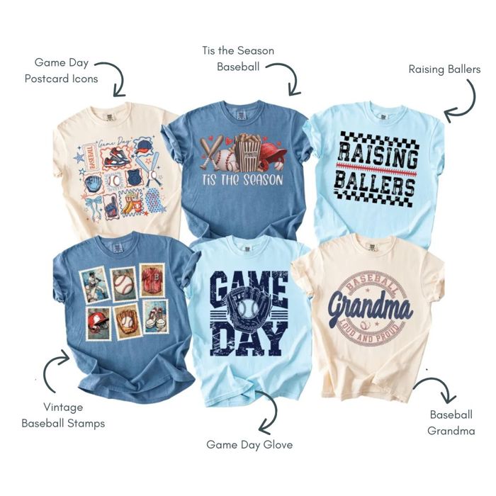 Baseball Shirt, Game Day Tee, Raising Ballers Shirt, Baseball Grandma Shirt, ‘Tis the Season Tee, Vintage Baseball Tee, Sports Mom Shirt, Comfort Colors