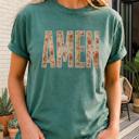  Floral AMEN Graphic Comfort Colors Tee, Christian Faith Based Shirt, Vintage Botanical Letter Tee, Floral Faith Shirt, Cottagecore Christian Top, Inspirational Graphic Tee, Boutique Casual Shirt