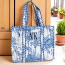  Embroidered Cotton Quilted Bag, Block Print Tote Bag for Women, Boho Travel Bag, Handmade Shoulder Purse, Large Floral Weekender, Bridesmaid