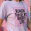  Heaven Top of My Bucket List Shirt, Christian Graphic Tee, Religious Gift for Her, Faith Shirt, Funny Christian Tee, Heaven Shirt, Bible Tee