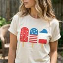  Patriotic Popsicle Graphic Tee, Fourth of July Shirt, Fun Summer Outfit, USA Popsicle Tee, Independence Day Shirt, Cute Gift for Her, Casual Women’s Top