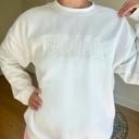   Embroidered Crewneck Sweatshirt Oversized Statement Sweatshirt, Anniversary, Wedding, Birthday & Honeymoon Gift Wifey Shirt
