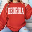  Custom Collegiate Letter Sweatshirt – Personalized Varsity Initial Crewneck for Women, Cute Preppy College Gift