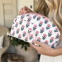  Embroidered Makeup Bag, Quilted Cosmetic Bag Pouch, Personalized Gift, Custom Make Up Bag, Baby Toiletry Bag Diaper Bag