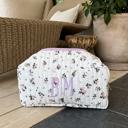  Embroidered Makeup Bag, Quilted Cosmetic Bag Pouch, Personalized Gift, Custom Make Up Bag, Baby Toiletry Bag Diaper Bag