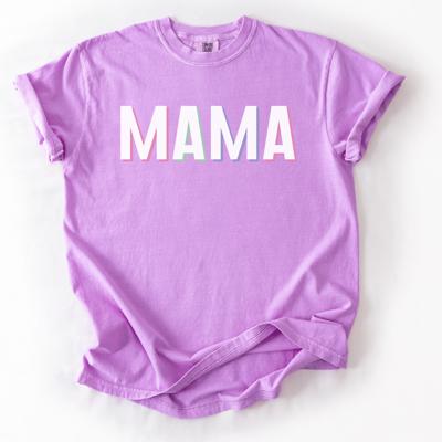 Mama Comfort Colors T-Shirt, Spring Colors Mom Shirt, Mother's Day Gift, Trendy Mom Tee for Women, Colorful Mama Shirt