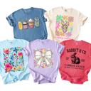 Easter Graphic Tee, Choose Your Design, Bunny Floral Bow Coffee Shirt, Spring Tshirt Women, Easter Sunday Outfit