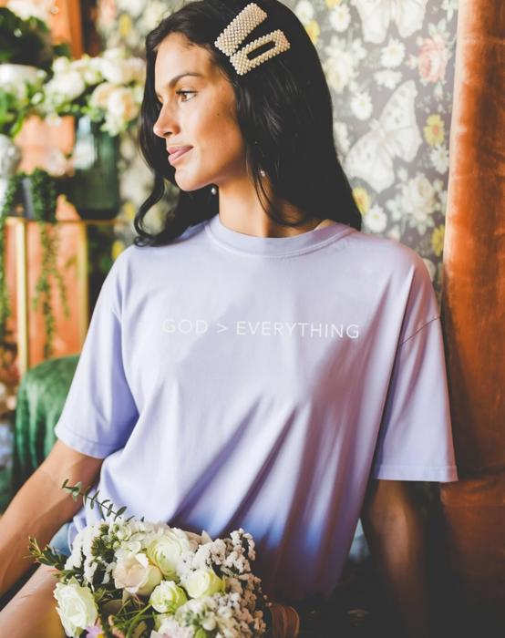God Greater Than Everything Shirt, God > Everything Tee, Minimalist Christian T-Shirt, Faith-Based Apparel, Religious Gift for Women, Church Outfit