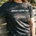  Christian Leopard Graphic Tee for Women, Do What Jesus Did Shirt, Faith Based T-Shirt, God Is Within Her, Jesus Loves You Tee