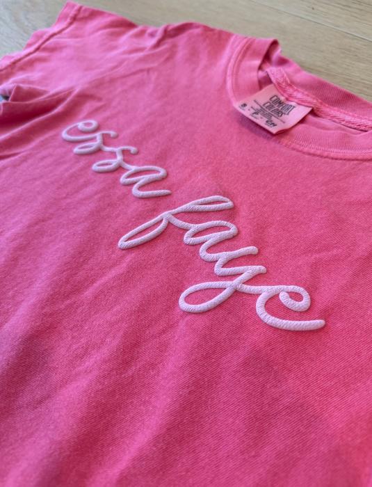 Kid Personalized Puff Print Comfort Colors Tee Toddler & Youth