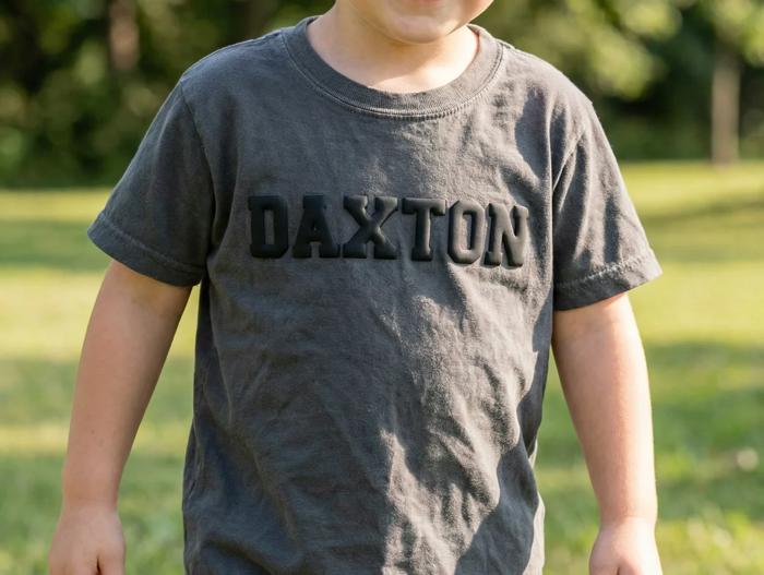 Kid Personalized Puff Print Comfort Colors Tee Toddler & Youth