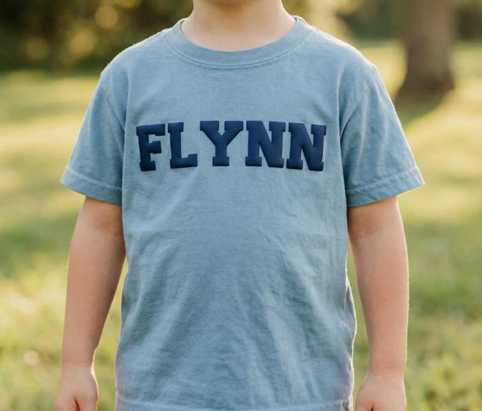 Kid Personalized Puff Print Comfort Colors Tee Toddler & Youth