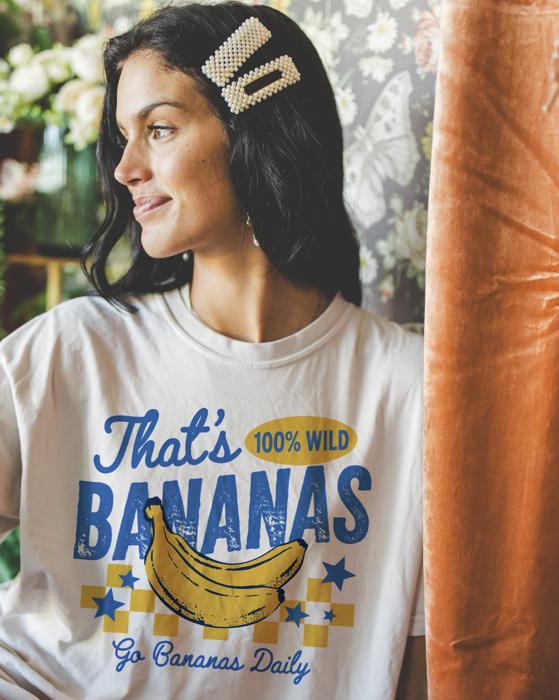 That's 100% Wild Bananas Comfort Colors Tee, Funny Sarcastic Quote Shirt, Humor Graphic Tee, Monkey Business Outfit, Gift For Her