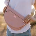 Personalized Classic Style Embroidered Nylon Belt Bag Custom Initials Crossbody Purse Waterproof Lightweight Sling Bag Gift for Women Travel Everyday Bag