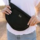  Personalized Classic Style Embroidered Nylon Belt Bag Custom Initials Crossbody Purse Waterproof Lightweight Sling Bag Gift for Women Travel Everyday Bag