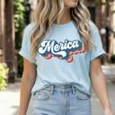  Merica Patriotic Leopard Print Graphic Tee, Fourth of July Shirt, American Outfit for Her, Independence Day Tee, Summer USA Shirt, Casual Women’s Top