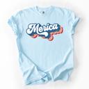  Merica Patriotic Leopard Print Graphic Tee, Fourth of July Shirt, American Outfit for Her, Independence Day Tee, Summer USA Shirt, Casual Women’s Top