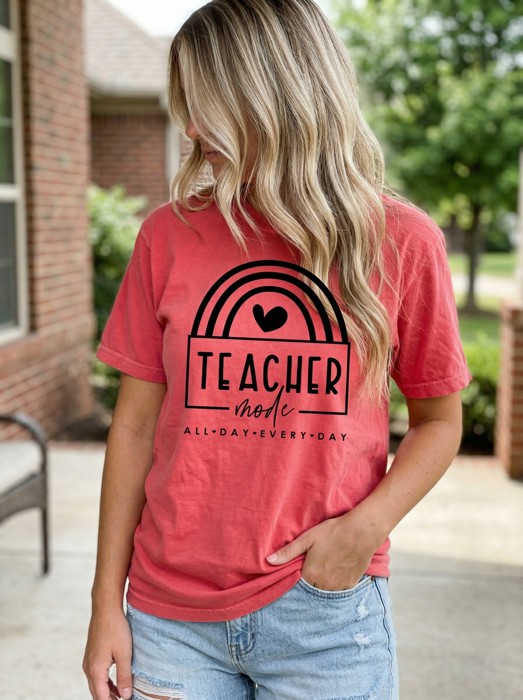 Teacher Graphic Tee, Inspirational Educators Shirt, Colorful Classroom Design, Comfort Colors Tee, Soft Casual Women’s Top, Gift for Educators
