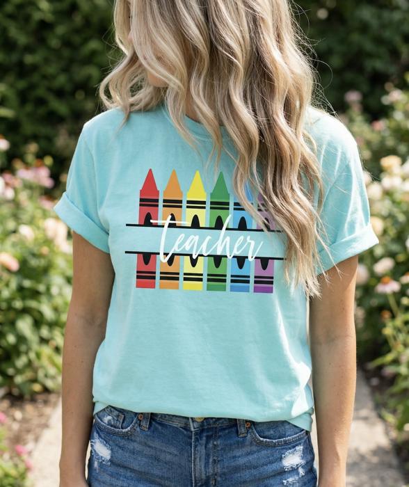 Teacher Graphic Tee, Inspirational Educators Shirt, Colorful Classroom Design, Comfort Colors Tee, Soft Casual Women’s Top, Gift for Educators