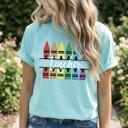  Teacher Graphic Tee, Inspirational Educators Shirt, Colorful Classroom Design, Comfort Colors Tee, Soft Casual Women’s Top, Gift for Educators