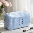  Embroidered Makeup Bag, Quilted Cosmetic Bag Pouch, Personalized Gift, Custom Make Up Bag, Baby Toiletry Bag Diaper Bag