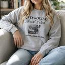  Anti-Social Book Club Sweatshirt for Women – Cozy Reading Crewneck for Introverts, Book Lovers, and Homebodies