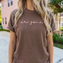  Custom State Embroidered Comfort Colors Tee, Personalized State Name Shirt, Home State Gift, State Pride Apparel, Casual Outfit, Gift for Her